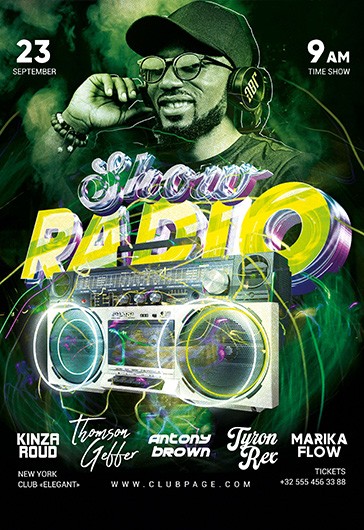 Radio Show Flyer -> Radiosendung-Flyer - Radio