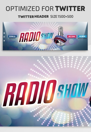 Pink Simple Radio Show Premium Social Media Template PSD | by Elegantflyer