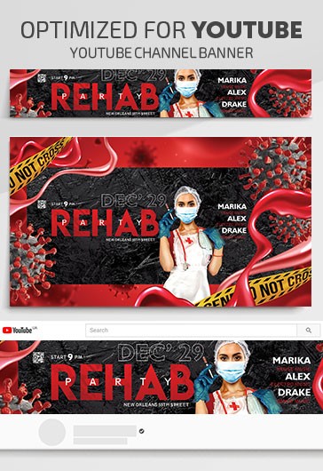 Rehab Party YouTube - Szablony YouTube