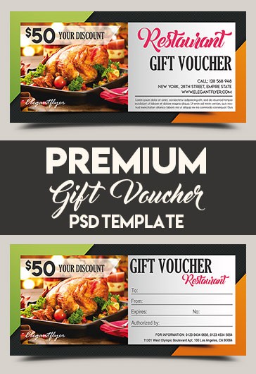 Restaurant V02 Gift Certificate 10020214 By ElegantFlyer   Restaurant V02 Premium Gift Certificate Psd Template 58408 