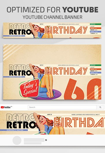 Cumpleaños retro de Youtube