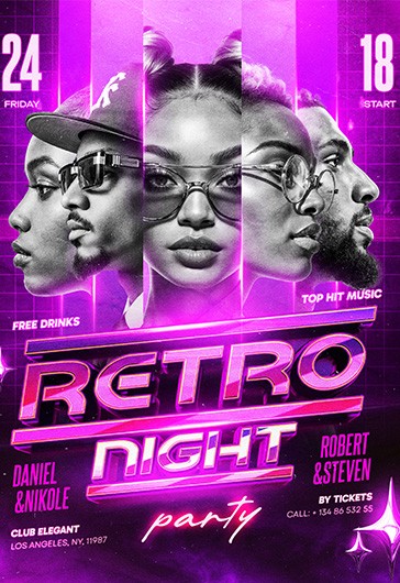 Rückblick Club Nacht Flyer