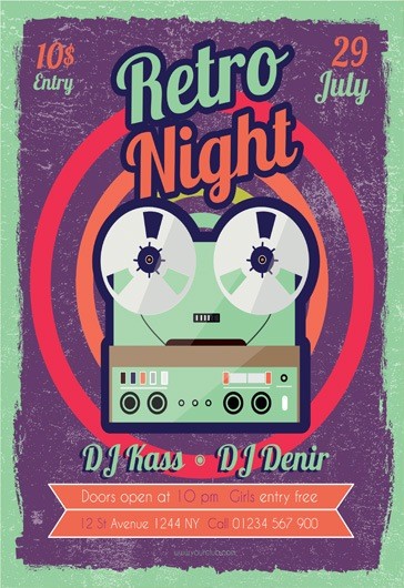 Retro Night Flyer