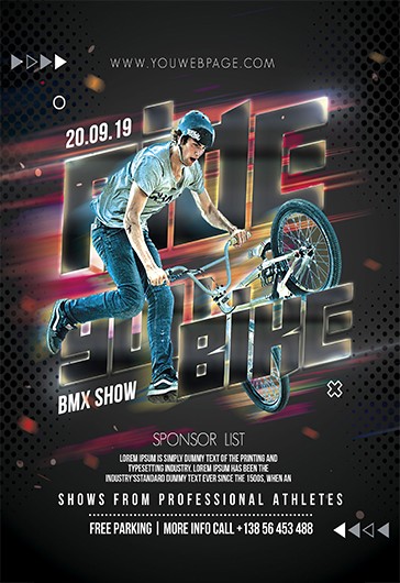 Ride Your Bike - Premium PSD Flyer Template - 10025046 | by ElegantFlyer