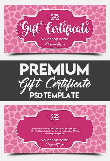 Romantic - Premium Gift Certificate PSD Template - 10020485 | by ...