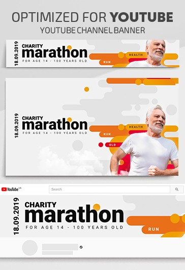 Correr maratón YouTube - Plantillas de Youtube