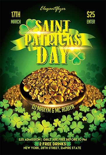 Saint Patricks Tag mit Kleeblatt und Gold - St. Patrick's Day