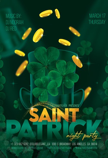 Saint Patrick's Day Flyer → St. Patrick's Day Flugblatt - Flugblätter