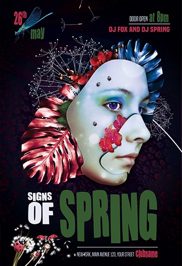 Zeichen des Frühlings Poster - Party-Poster