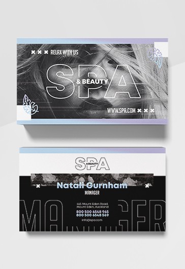 Cartão de visita de spa