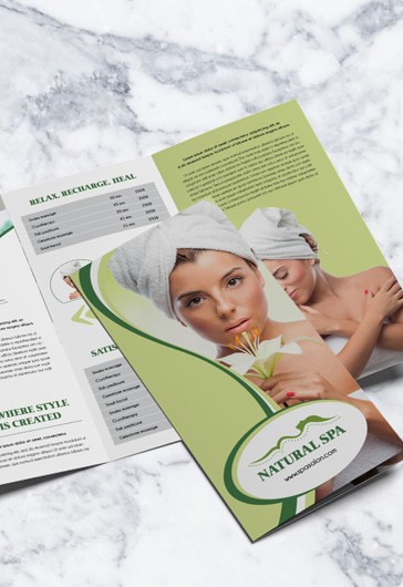 Spa - Free Tri-Fold Brochure PSD Template - 10021881 | by ElegantFlyer