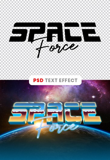 Space Force Text Effect