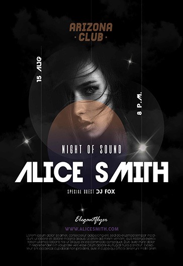 Black Dark Special Guest DJ Free Flyer Template PSD | by Elegantflyer