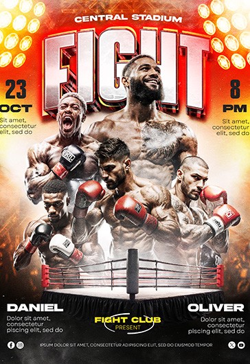 Sports Event Flyer – Fight Night