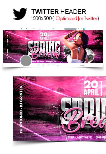 Fête de vacances de printemps sur Twitter