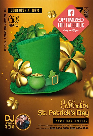 Publication Facebook de la célébration de la Saint-Patrick.