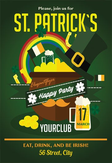 Irish Party on St. Patrick's day Flyer
