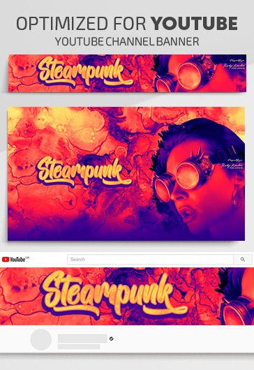 Steampunk Party Youtube - Steampunkowa impreza na Youtube - Szablony YouTube