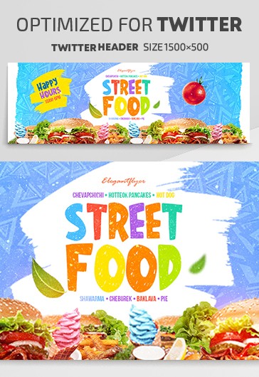 Blue Creative Street Food Free Social Media Template PSD | by Elegantflyer