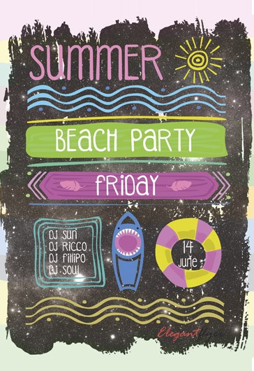 Fiesta de playa de verano