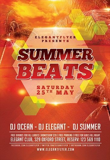 Summer Beats - Flyer PSD Template - 10017940 | by ElegantFlyer