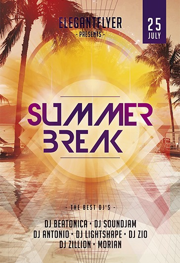 Summer Break Party Flyer