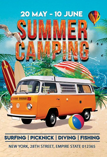 Summer Camping Flyer