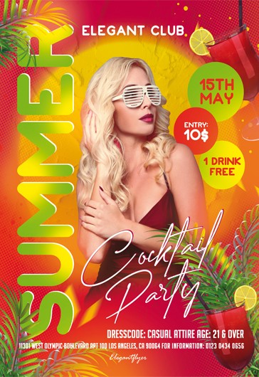 Summer Cocktail Party Poster