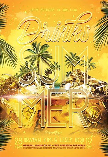 Summer Drinks Flyer