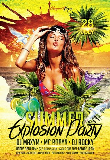 Summer Explosion Party Flyer