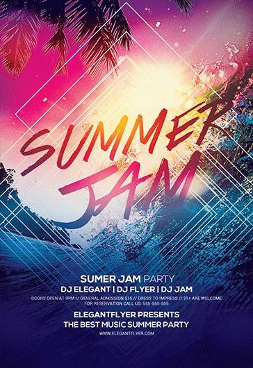 Summer Jam - Flyer PSD Template - 10018252 | by ElegantFlyer