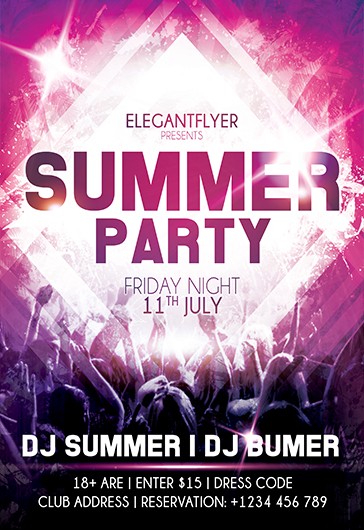 Summer Party Design V02 - Free Flyer PSD Template - 10016858 | by ...