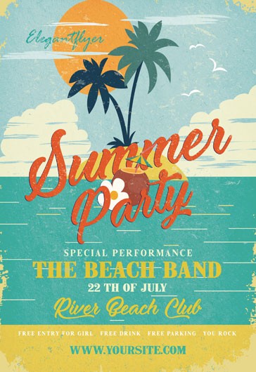 Hawaiian Summer Party Flyer