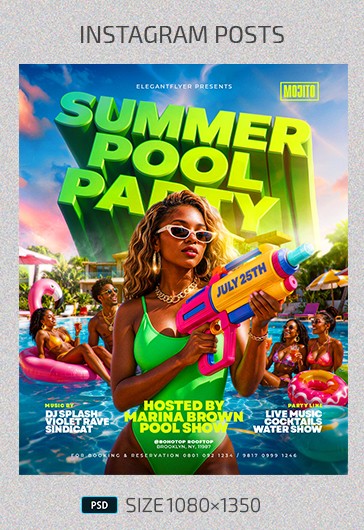 Publicación de Instagram de Fiesta de Verano en la Piscina
