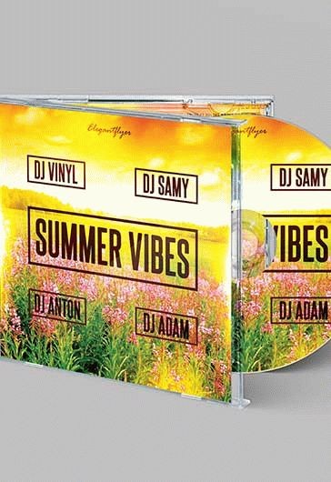 Modèle de CD gratuit "Summer Vibes"