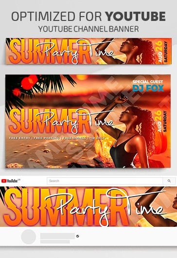 Summertime Youtube - Youtube no Verão - Modelos de Youtube