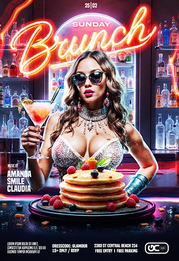 Cartel de brunch dominical