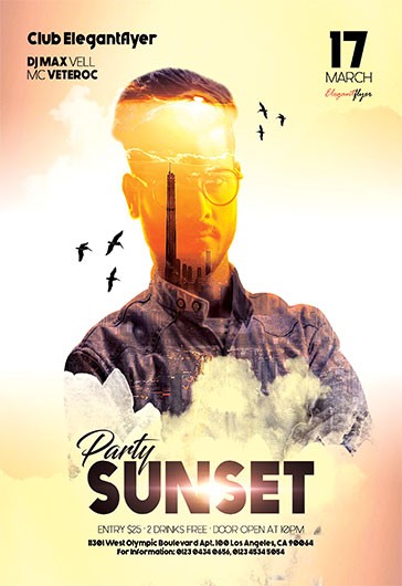 Sunset Party Flyer