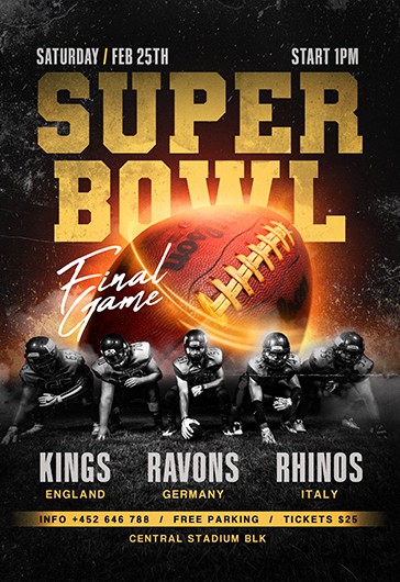Super Bowl Flyer - Football