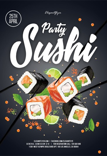 Sushi Party Flyer