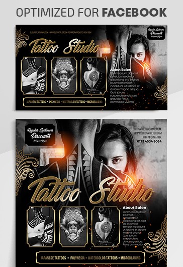 Proffesional Tattoo and Percing Salon Business Flyer | Zazzle