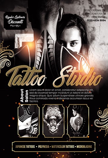 Tattoo Flyer Template, Tattoo Promotional Flyer, Canva Template, Instant  Download, Tattoo Studio, Piercings Promotion, Custom Tattoo Vo9 - Etsy