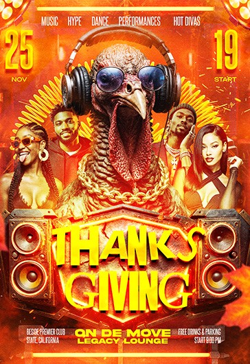 Yellow Glow Thanksgiving Party Free Flyer Template PSD by Elegantflyer Yellow Glow Thanksgiving Party Free Flyer Template PSD by Elegantflyer