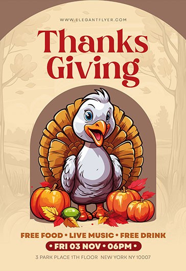 Lustiger Thanksgiving - Einladung zum Erntedankfest