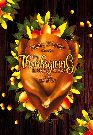 Plakat Święta Dziękczynienia - Dziękczynienie