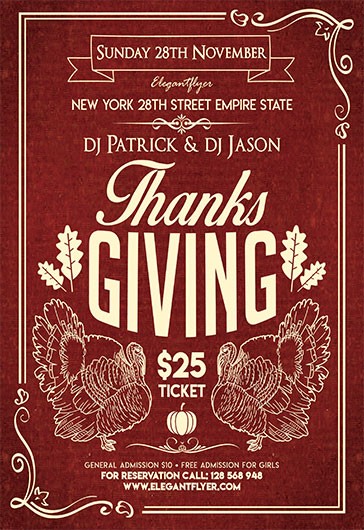 Thanksgiving V03 - Flyer PSD Template - 10019990 | by ElegantFlyer