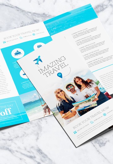 Travel - Tri-Fold Brochure PSD Template - 10021669 | by ElegantFlyer