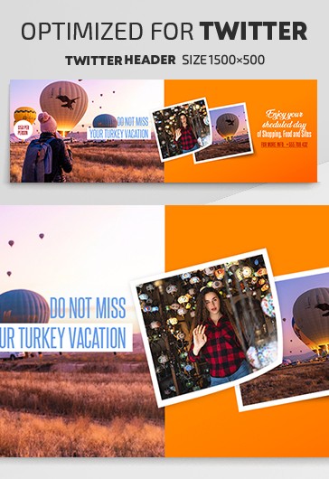 Yellow Simple Travel Twitter Premium Social Media Template PSD | by ...