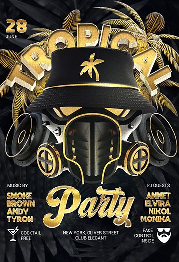 Tropischer Party-Flyer