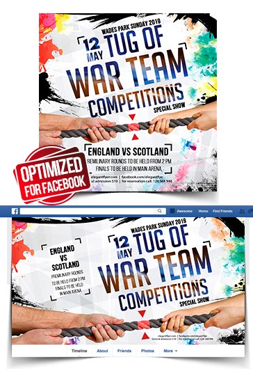 Competiciones de equipos de Tug of War en Facebook